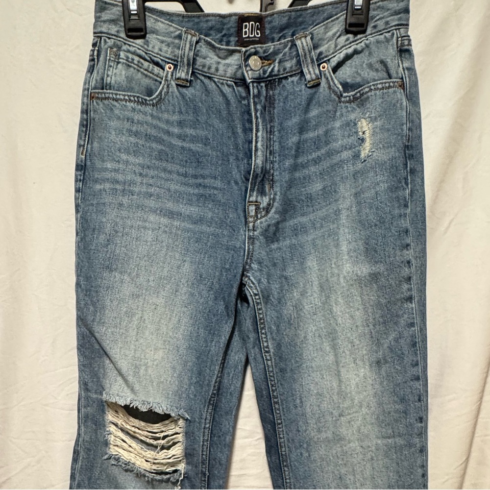 BDG Blue Distressed Flare Jeans - Urban Outfitters